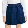 thumbnail image 3 of HAOTAGS School Uniform Skirts for GirlsElastic Waist Back to School Short Length Pleated Skirt Blue 3-4 T, 3 of 6