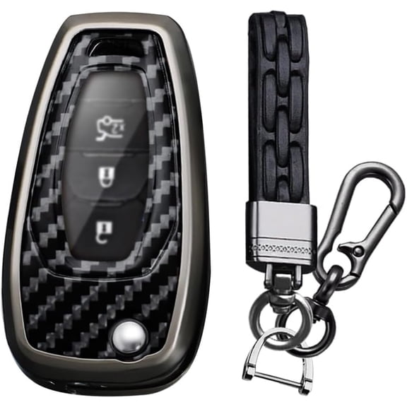 Key Fob Cover Compatible with Chevrolet Cruze Trax Spark Sonic 2011-2022 3 Button Keychain Case Holder Protector,Long Keychain-black