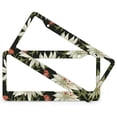 thumbnail image 2 of 2 Pcs Set Swiss Edelweiss Alpine Flowers License Plate Cover Nature Flower License Plate Frame License Plate Shield Frame Quality Aluminum 2 Hole for Men/Women, 2 of 6
