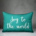 thumbnail image 2 of Creative Products Joy To The World in Teal 14x20 Spun Poly Pillow, 2 of 2