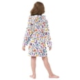 thumbnail image 4 of FORMRS Niños Bathrobe Unisex Hooded Robe Soft Plush Pajamas Sleepwear, Size 2-3T, Purple Wildflower Pattern, 4 of 7