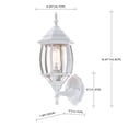 thumbnail image 2 of 2-Pack 1-Light 16.85-in White Outdoor Wall Lantern Sconce, 2 of 6