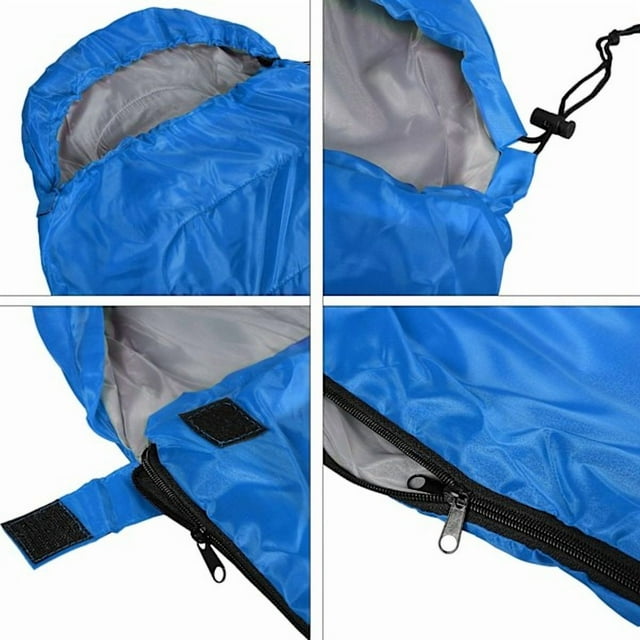 Sac de Couchage pour Adultes, Sac de Couchage Simple Enveloppe pour Adultes pour 3 Saisons, Léger Camping Randonnée Bleu