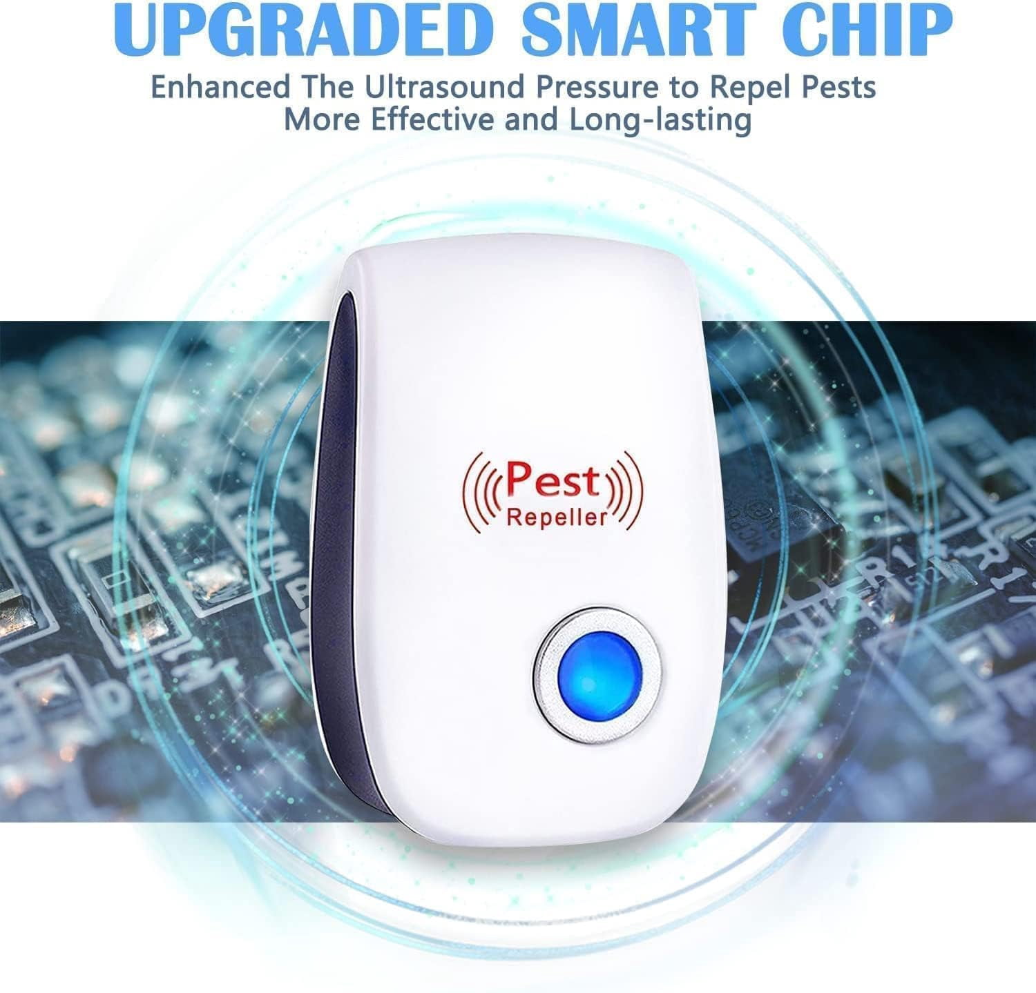 Cadorabo 2024 Upgraded Ultrasonic Pest Repeller 12-Pack: Indoor Electronic Plug-in Pest Control for Mosquitoes, Bugs, Roaches, Rodents, Mice, and Spiders - Ideal for House, Warehouse, and Garage Use