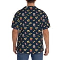 thumbnail image 3 of Balery Fastfood Camisa Casual de Manga Corta con Botones para Hombre, Texturizada, Estilo Cubano, para Playa, Verano-3X-Large, 3 of 5