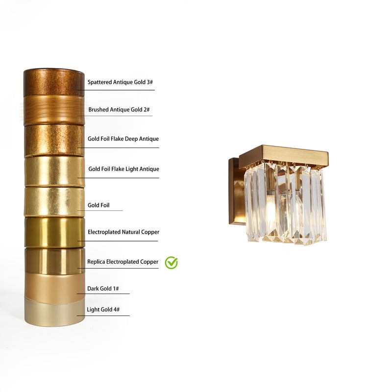 LNC Modern Gold Crystal Indoor Wall Light,suitable for bedroom,bathroom,living room,dining room
