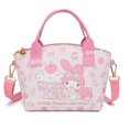 thumbnail image 2 of Hello Kitty Sanrio Kuromi-Bolso de mano de piel con dibujos animados para niños, bandolera de hombro con melodía, perro, canela, regalo para niños, 2 of 5