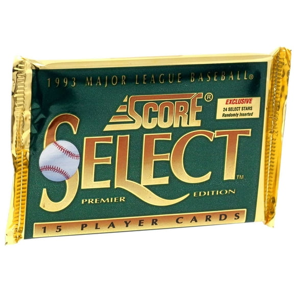MLB Score 1993 Select Premier Edition Baseball Trading Card HOBBY Pack (15 Cards)