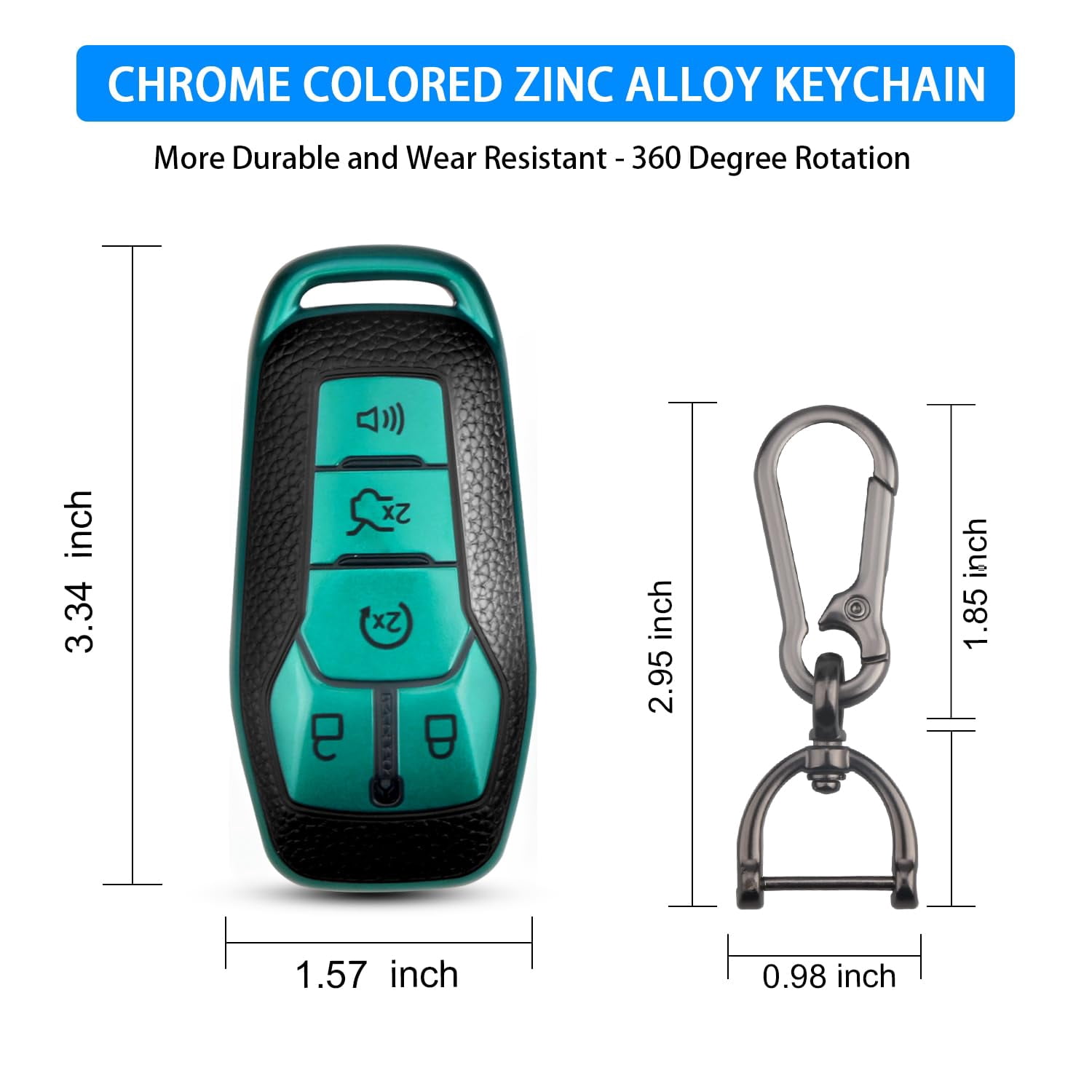 For Ford Key Fob Cover with Keychain, Shell Compatible with Ford Explorer, F150, Lincoln MKC, MKX, MKZ, Fusion, Mustang, Edge Remote Vehicle Accessories