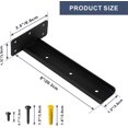 thumbnail image 2 of Qucyy 4 Pcs Heavy Duty Floating Shelf Brackets,8 Inch Hidden Shelf Bracket,Wall Mount Invisible Metal L Brackets for Shelf Bracket ,Countertop Support Brackets with Screw Included Matte Black 8 Inch, 2 of 5