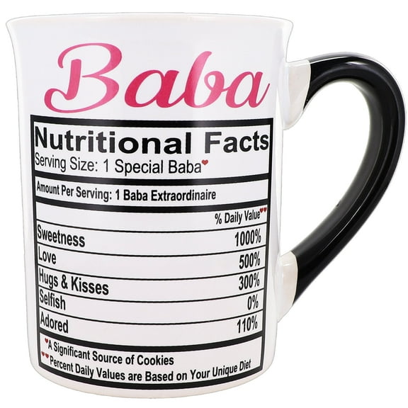 Cottage Creek Baba 16oz. White Ceramic Coffee Mug