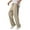 Khaki, variant on Men's Casual Linen Pants Breathable Lightweight Summer Trousers Relaxed Fit Comfortable Outdoor Travel Solid Color With Pockets Men's Pants Stretch Waist Elastic Summer