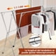 thumbnail image 3 of Tendedero de Ropa Retráctil y Plegable de Acero Inoxidable, Ideal para Secado en Interiores y Exteriores, Ajuste de 1,2 a 1,6 m, con Ruedas y 20 Ganchos Anti-Viento, 3 of 7