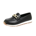thumbnail image 3 of YOUYEDIAN Loafers for Women Chain Deco Fashion Non Slip Versatile Round Toe Flats Casual Outdoor Platform Dress Shoes, 3 of 5