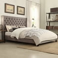 HumbleNest Homestead Wingback Tufted Upholstered Platform Bed