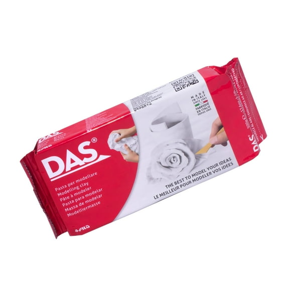 DAS® Air Hardening Modeling Clay, White, 1.1 lb, Block