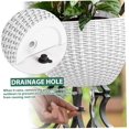 thumbnail image 4 of Wall Planter 2PCS Wall Hanging Planter Half Round Fence Planters with Drainage and Hooks Wall Mounted Planters for Balcony Garden Railing Indoor Outdoor,Wall Planter, Wall Hanging Planter, 4 of 8
