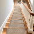 thumbnail image 2 of Pure Era 8" x 30" Carpet Stair Treads Protector Cover Indoor Non Slip Self Adhensive Tape Free (Cream Gray,Set of 14), 2 of 9