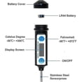 thumbnail image 3 of Cooking Thermometer, Kitchen Thermometers Digital Digital Thermometer With Long Probe And Lcd Display For Food, Meat, Oil, Milk, Wine, Bbq And Hot Wat, 3 of 5
