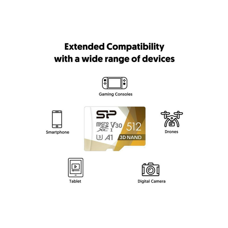 512GB Silicon Power Superior microSDXC UHS-I 4K Ultra HD Memory Card