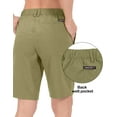 thumbnail image 3 of Little Donkey Andy Women's 10 Inch Bermuda Lightweight Quick Dry Shorts Stretch Golf Hiking Travel Olive Green Heather M, 3 of 6