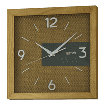 Seiko QXA845BLH Wall Clock, Brown