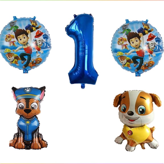 Paw Patrol Boy Fight Balloons Party Supplies 1st Big Number Decorations Decor Kit Birthday