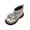 Silver, variant on Boy's Girls Glitter Sequin Ankle Boots Lace Up Waterproof Combat Boots with Side Zipper 3.5-4 Years