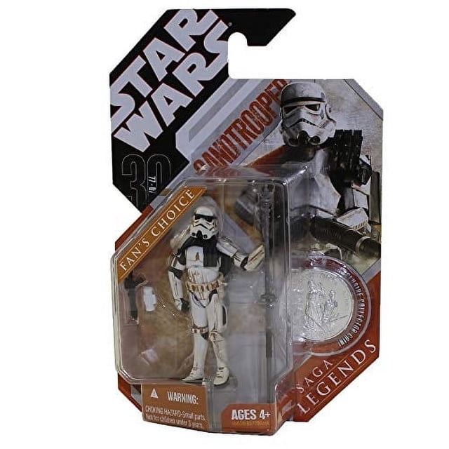 Figura de acción Hasbro Star Wars Saga Sandtrooper con holograma