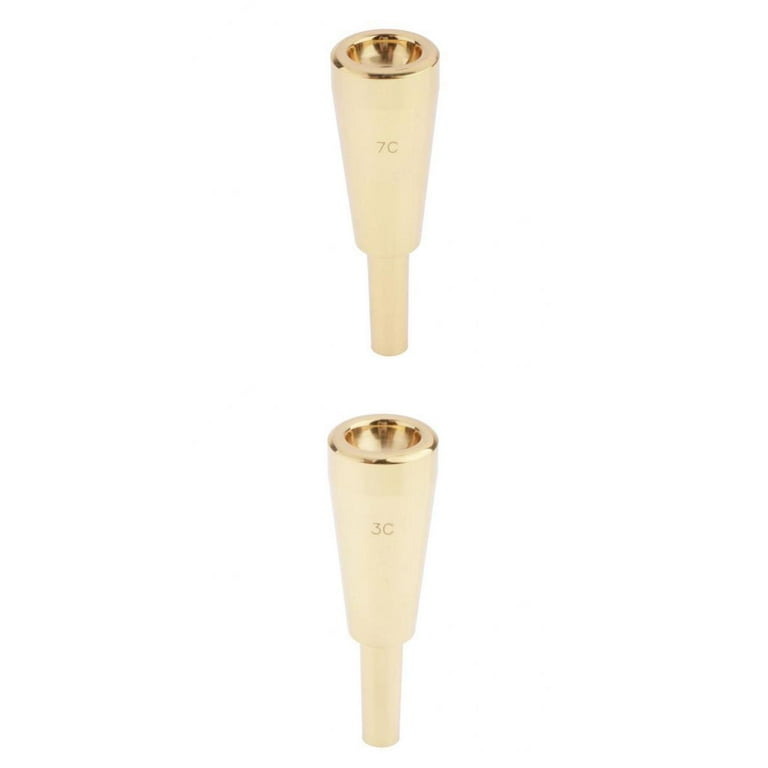 2pack Trumpet Mouthpiece Gift Professional 3C/7C Golden Plated Shape