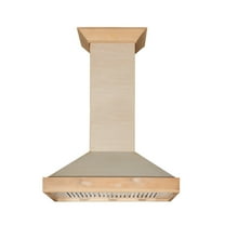 ZLine KBUF48 30 In. Unfinished Wooden Wall Mount Range Hood