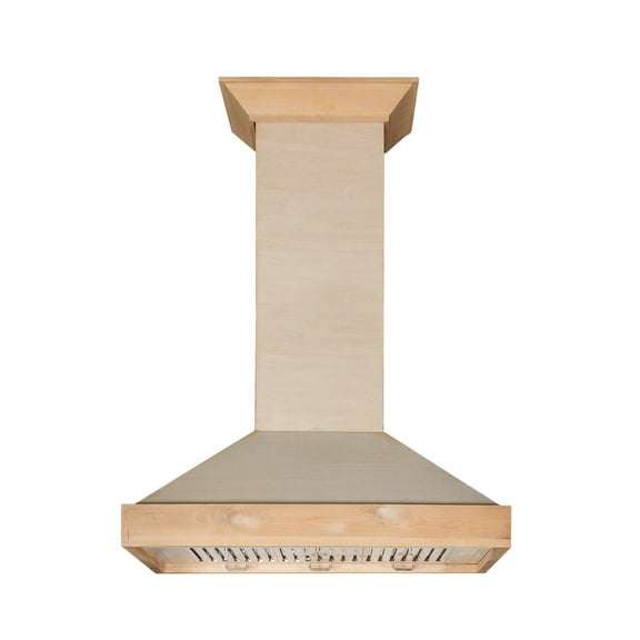 ZLine KBUF48 30 In. Unfinished Wooden Wall Mount Range Hood