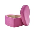 thumbnail image 3 of Rigoberto Velvet Storage Ottoman, Fuchsia, 3 of 8