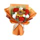 thumbnail image 2 of Ramo de flores de ganchillo, adorno de flores falsas tejidas a mano, preservadas a mano. Naranja, 2 of 9