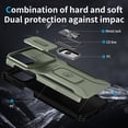 thumbnail image 5 of Allytech Rugged Case for Motorola G Stylus 5G (2024), [Slide Camera Cover] [360° Rotating Kickstand] [Military Protection] [Magnetic Car Mount] Non-Slip Anti-Scratch Shockproof Heavy Duty Case - Green, 5 of 8