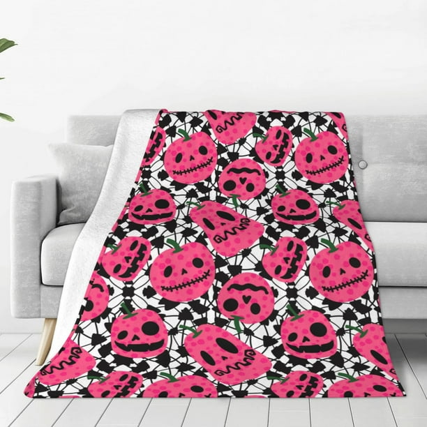 Balery Halloween Pumpkins Manta de Felpa Suave y Acogedora – Cobija de Franela Aterciopelada para Cama, Lavable y Cálida para Sofá, Mascotas, Transpirable-50"x40"