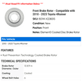 thumbnail image 2 of Front Brake Rotor - Compatible with 2010 - 2023 Toyota 4Runner 2011 2012 2013 2014 2015 2016 2017 2018 2019 2020 2021 2022, 2 of 2