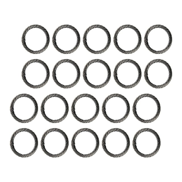 20 piezas de broches de mosquetón con resortes elegantes para bolsos de bricolaje Negro