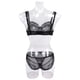 thumbnail image 4 of Conjunto De Sujetador De Encaje Ropa Interior De Encaje De Mujer Conjunto De Ropa Interior De Mujer ANGGREK Negro 75B, 4 of 8