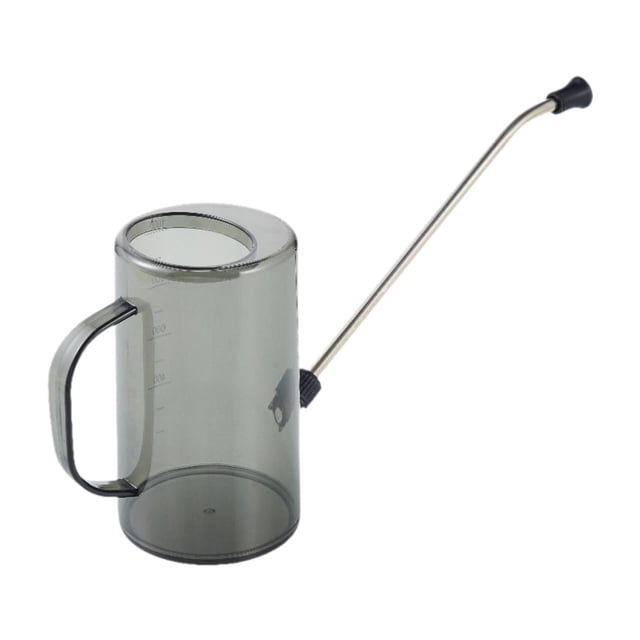 1.5L riego lata hervidor, herramienta de boca larga, cabeza de rociador con una gran pala para plantas de interior en macetas Oficina de gris