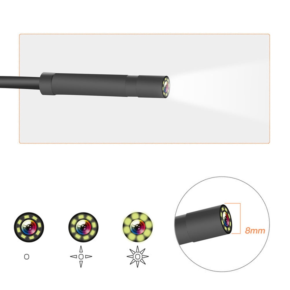 LULULION 1Pc Waterproof Digital Borescope with 1080p Screen and Wide Application for Pipeline and Auto Inspection