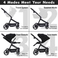 thumbnail image 3 of BabyTravelReversible Bassinetwith Convenient One-Handed Folding Featurewith Recliner and Oversized, 3 of 9
