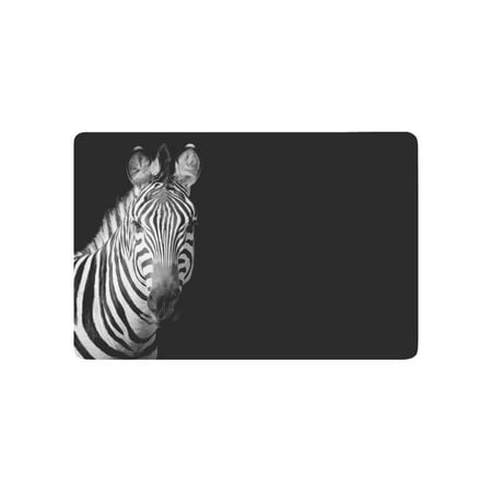 Zebra Bath Rugs - MKHERT Abstract Zebra Black and White Animal Doormat Rug Home Decor Floor Mat Bath Mat 23.6x15.7 inch