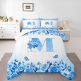 thumbnail image 1 of Erosebridal Monogrammed Bedding Twin Comforter Set,Personalized Initial Down Comforter,Letter Decoration,Reversible,Lightweight,2-Piece, 1 of 8