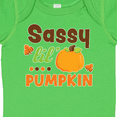 thumbnail image 4 of Inktastic Thanksgiving Sassy Lil Pumpkin with Fall Leaves Girls Baby Bodysuit, 4 of 5