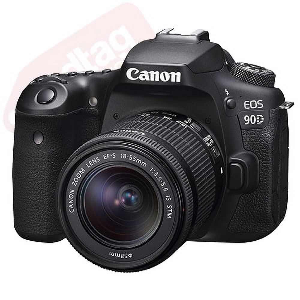 Canon EOS 90D DSLR Camera + 18-55mm STM + 75-300mm + 30 Piece Accessory Bundle - image 3 of 11