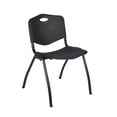 thumbnail image 4 of Cain 84" x 24" Training Table- Maple & 3 'M' Stack Chairs- Black, 4 of 7