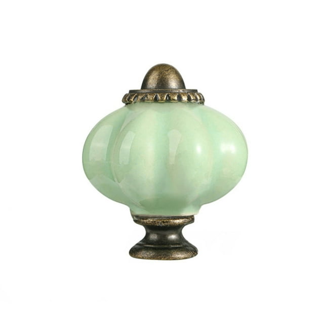 Pomo de cerámica Bearachild estilo retro calabaza Verde claro