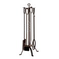 thumbnail image 3 of Fire Beauty Ensemble de 5 Pcs d'Outils pour Cheminée Accessoires de Cheminée Support d'Outils avec Poignées Outils pour Décoration Intérieure Cheminée Extérieure, 3 of 9