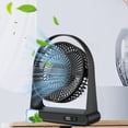 thumbnail image 2 of Ventilador Pequeño USB de Escritorio, Ventilador de Oficina, Mini Ventilador Portátil Recargable con Pantalla Digital, Negro, 2 of 8
